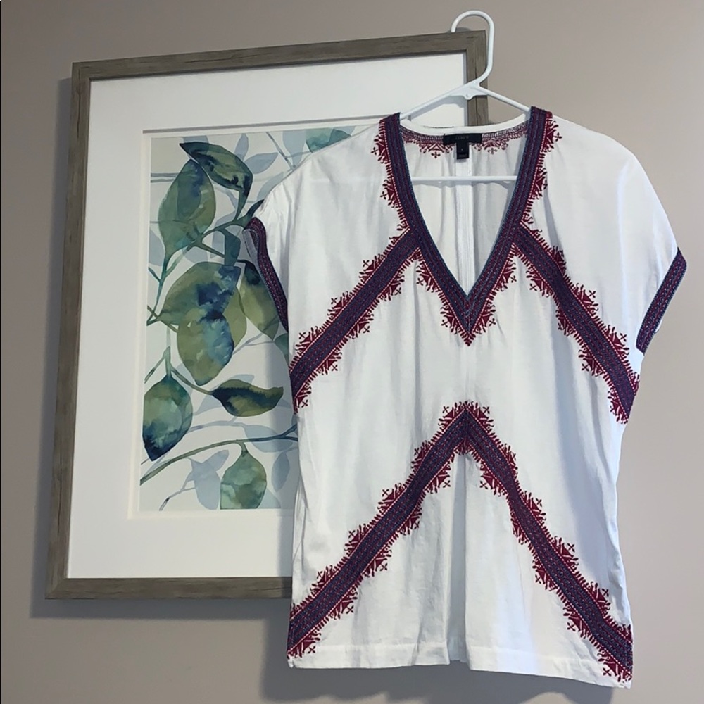 J Crew Embroidered Top